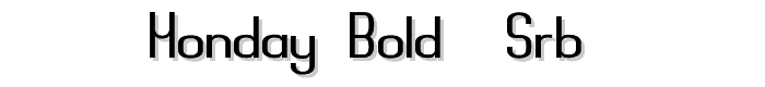 Monday Bold (sRB) font
